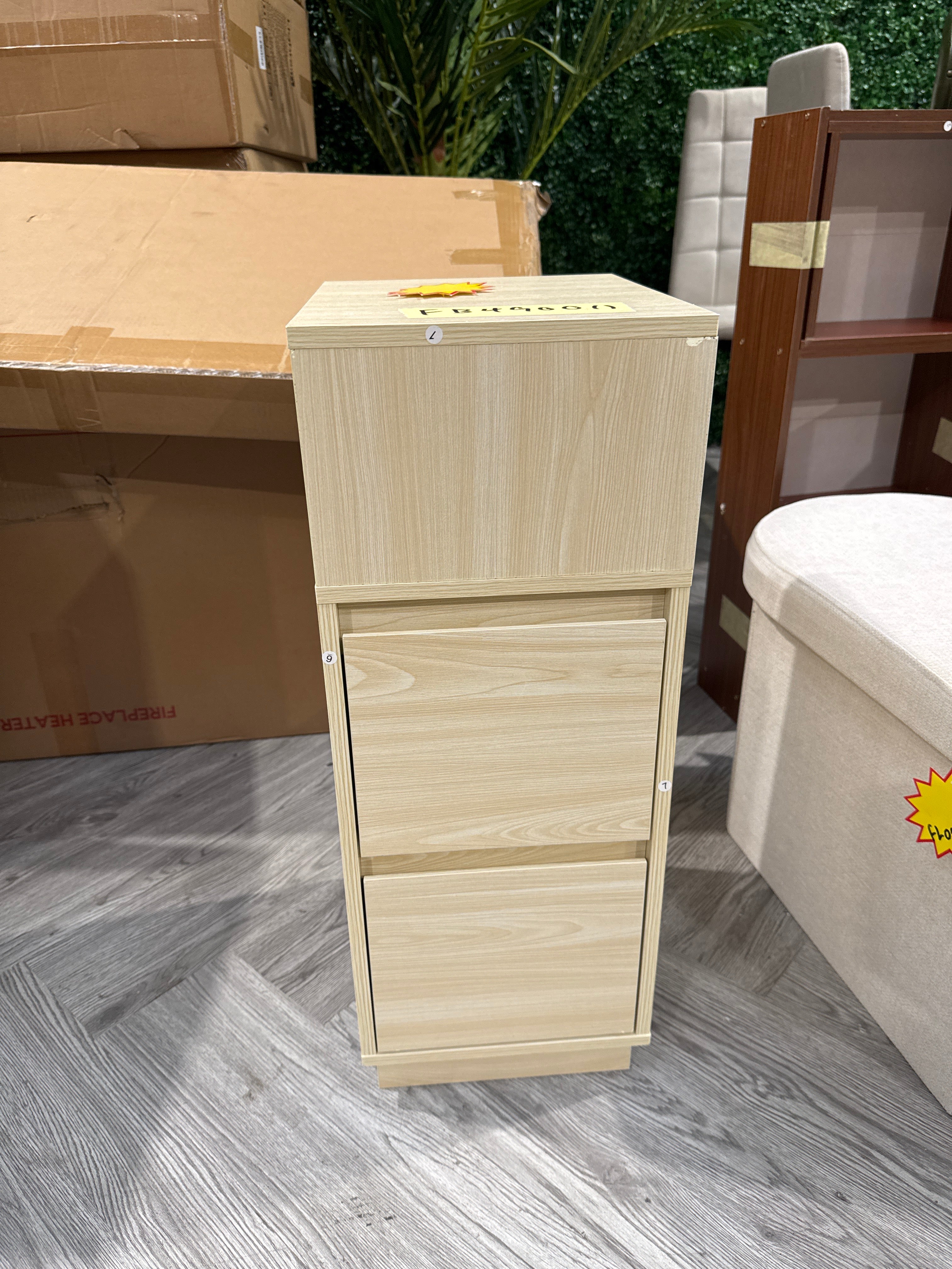 2 Drawer Bedside Table with a Open Shelf Nightstand
