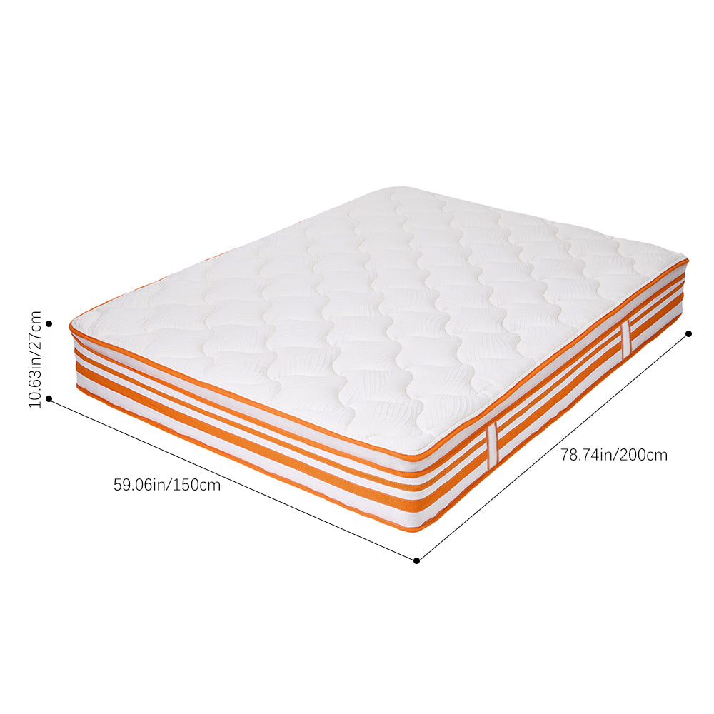 11 Inch King Mattress Wavy Foam Pocket Spring Hybrid Mattress