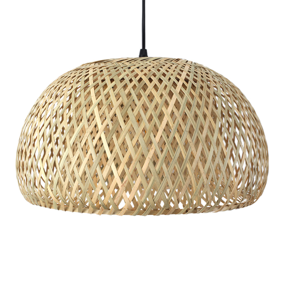 Traditional Woven Rattan Floor Lamp