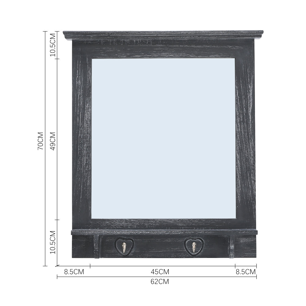 New Wall Mounted Grey Wooden Framed Decorative Framed Mirror
