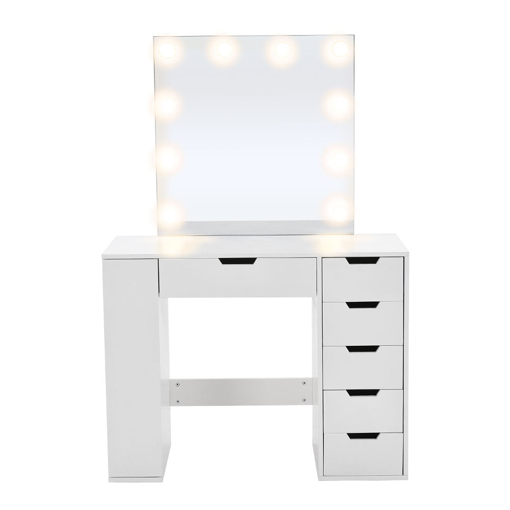 Hollywood Dressing Table with LED Lighted Mirror