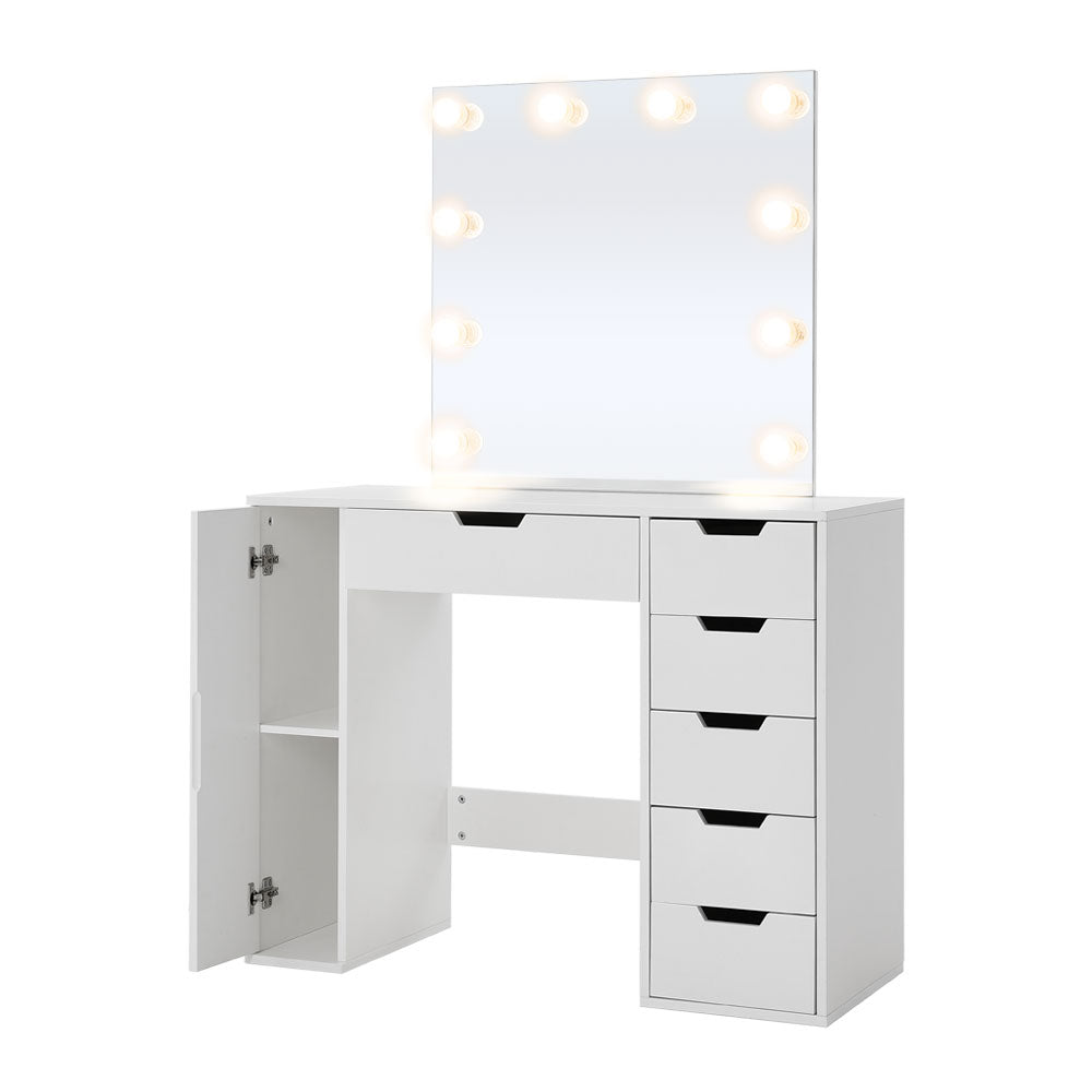 Hollywood Dressing Table with LED Lighted Mirror