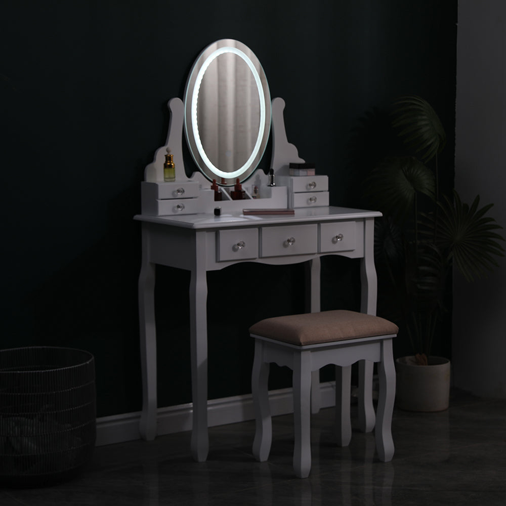 Makeup Vanity Desk Set with LED Lighting