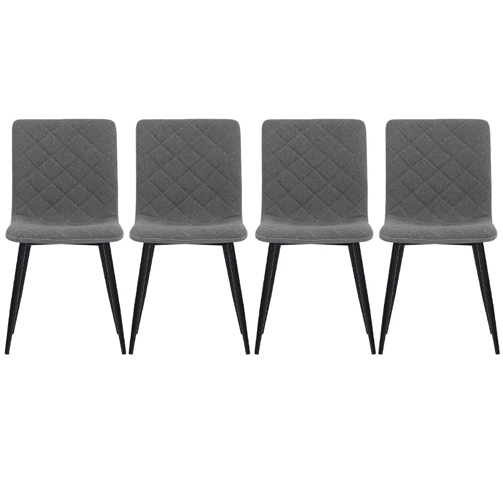 Grey Modern Urban Style Armless Linen Dining Chair 1PC