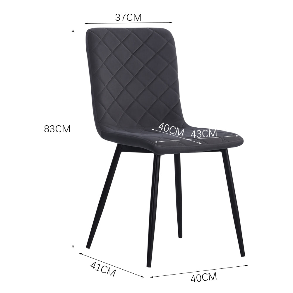 New Dark Grey Modern Urban Style Armless Dining Chair 1PC