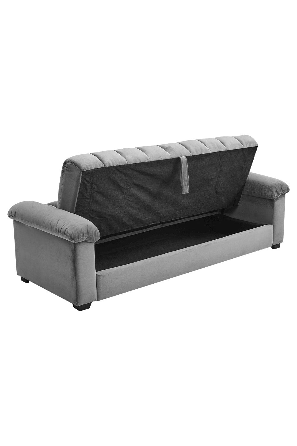 NEW Grey Channel Sleeper Sofa Bed