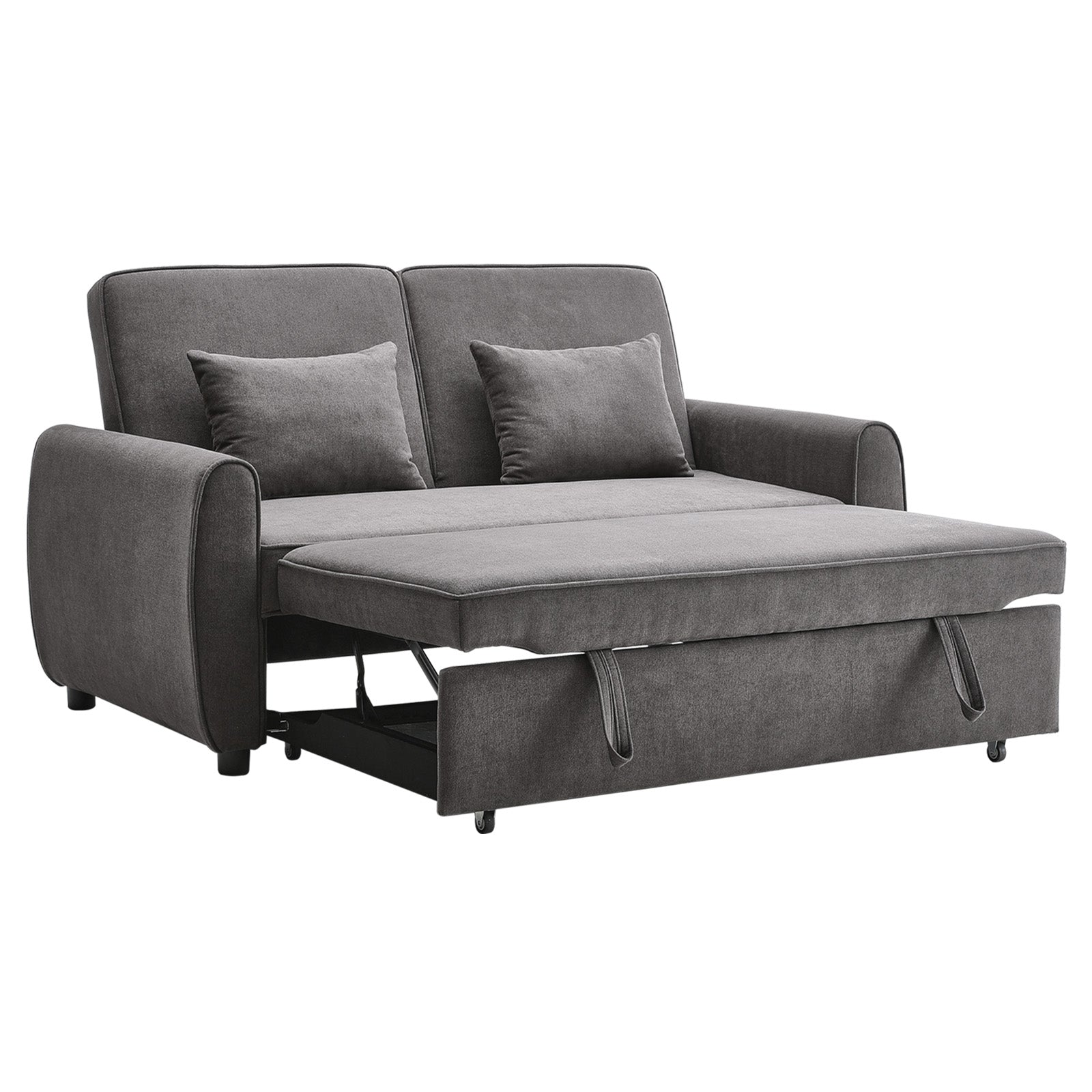 NEW Grey Convertible Sofa Bed with 2 Cushions