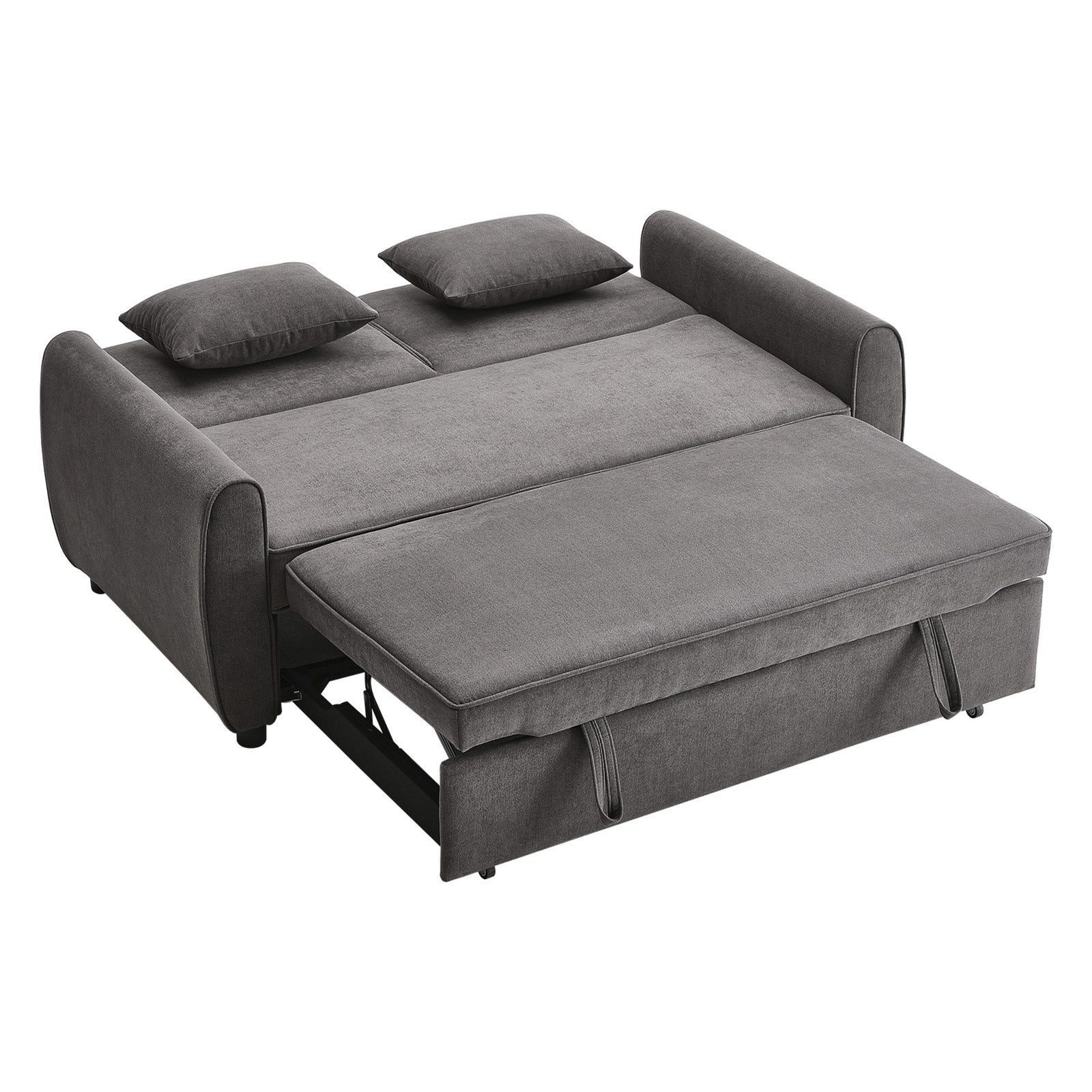 NEW Grey Convertible Sofa Bed with 2 Cushions