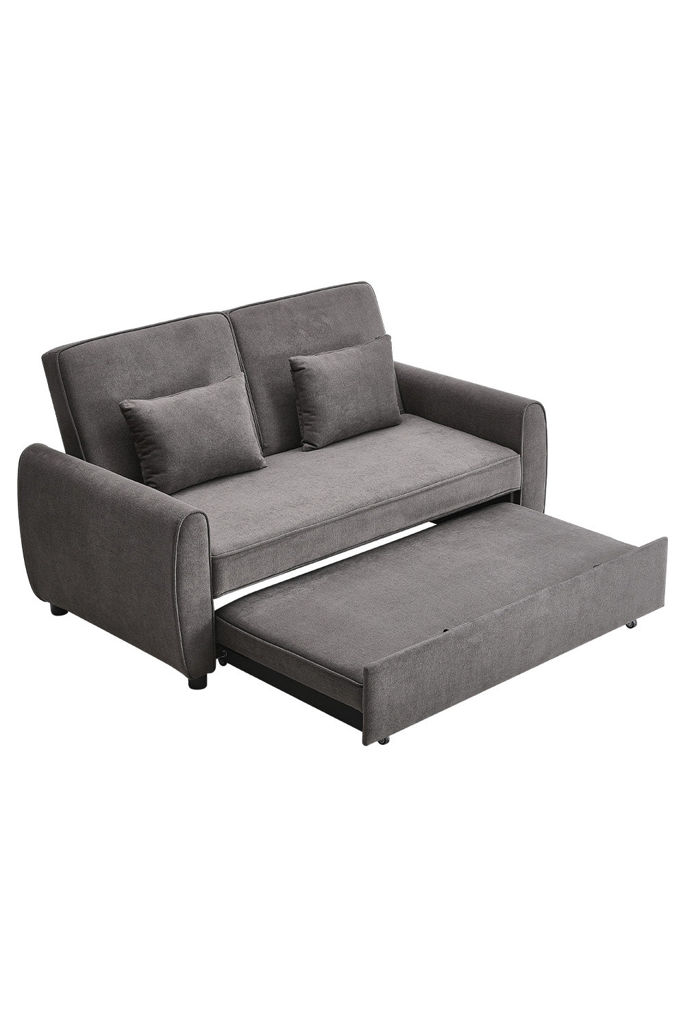 NEW Grey Convertible Sofa Bed with 2 Cushions