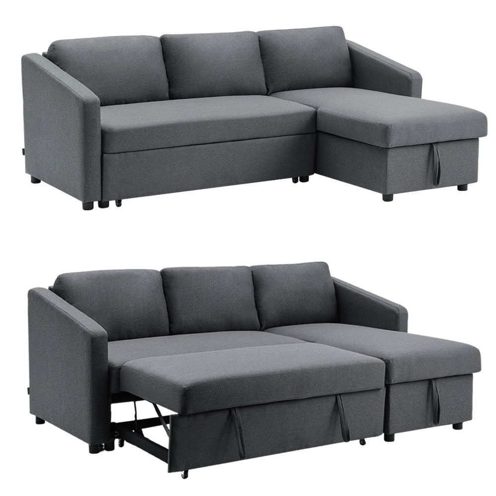 NEW Corner Sofa Bed 3 Seater L-Shaped Sofa with Storage