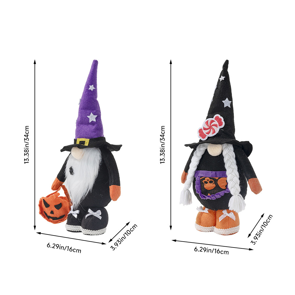 2 Pack Halloween Faceless Gnome Decor