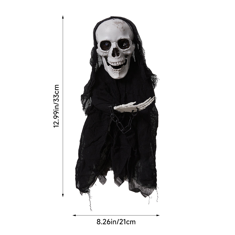 Halloween Sound Control Glowing Hanging Skeleton Ghost JR0010