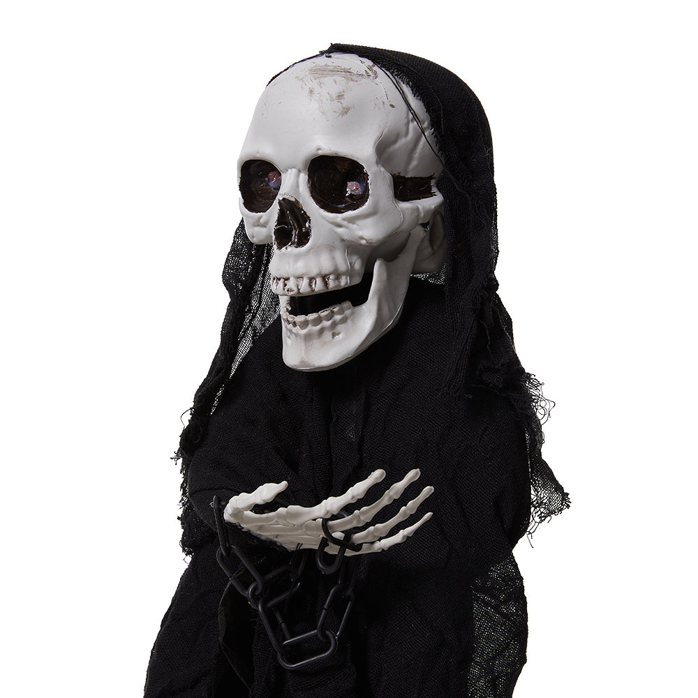 Halloween Sound Control Glowing Hanging Skeleton Ghost JR0010