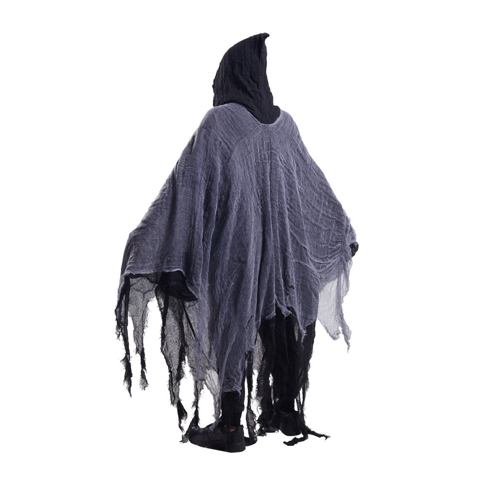 Halloween Costume Cosplay Skeleton Cloak Black