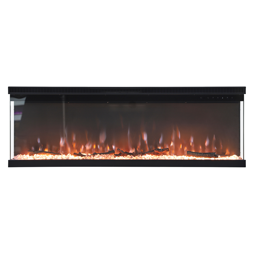 New 40/50/60/70/80 Inch 3 Sided Recessed/Freestanding Electric Fireplace with Remote Control