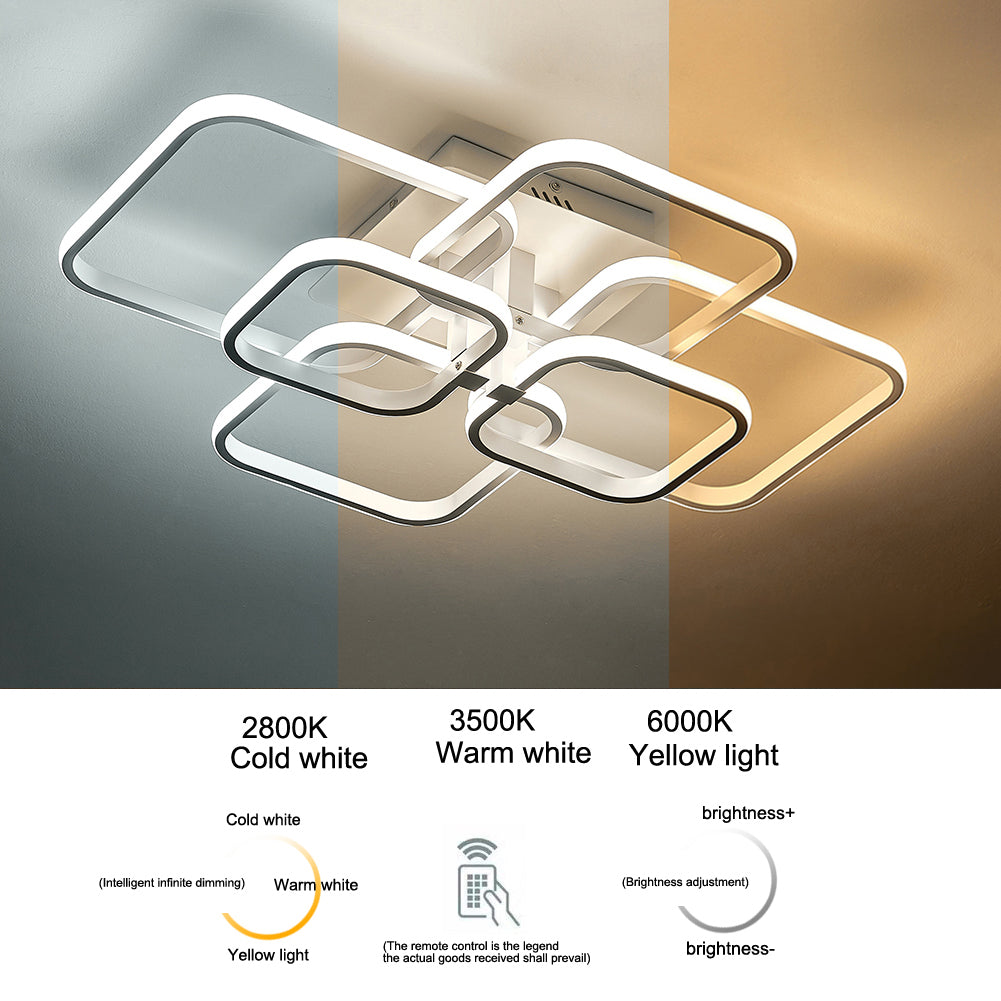 New LED Energy Efficient Light Adjusted Semi Flush Ceiling Light 73cm W