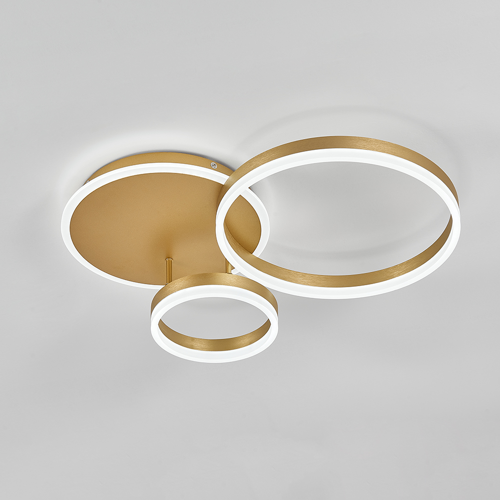 New Classic Golden Loops LED Ceiling Light Warm/Cool White Dimmable 65cm W