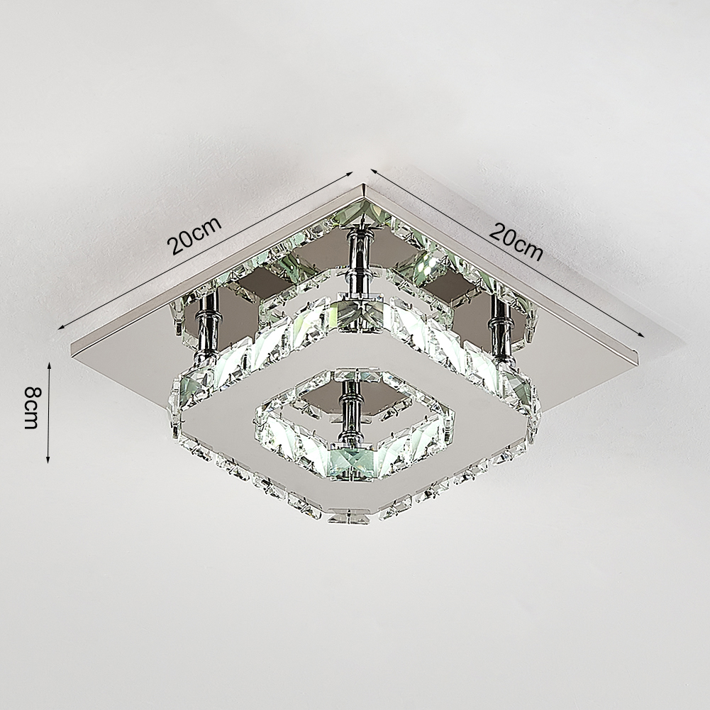 20cm Modern Small Crystal LED Ceiling Light for Hallways and Corridor