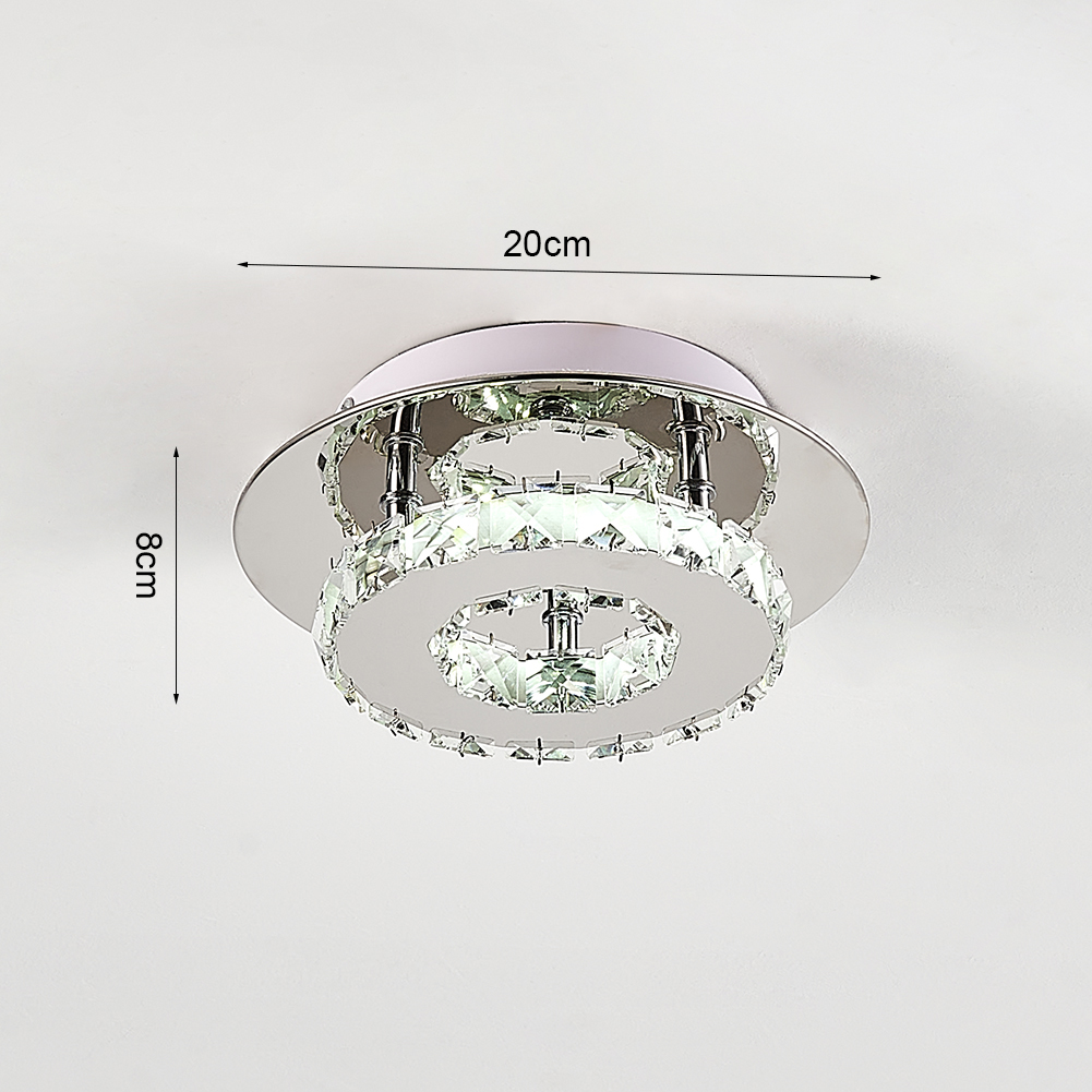 20cm Modern Small Crystal LED Ceiling Light for Hallways and Corridor