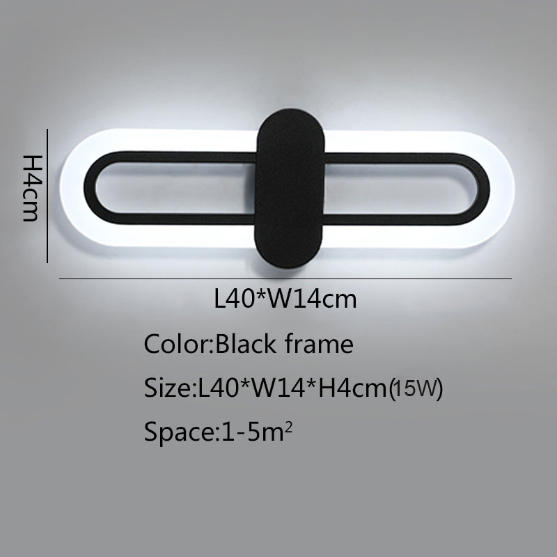 New Modern Oval LED Wall Light with Acrylic Shade