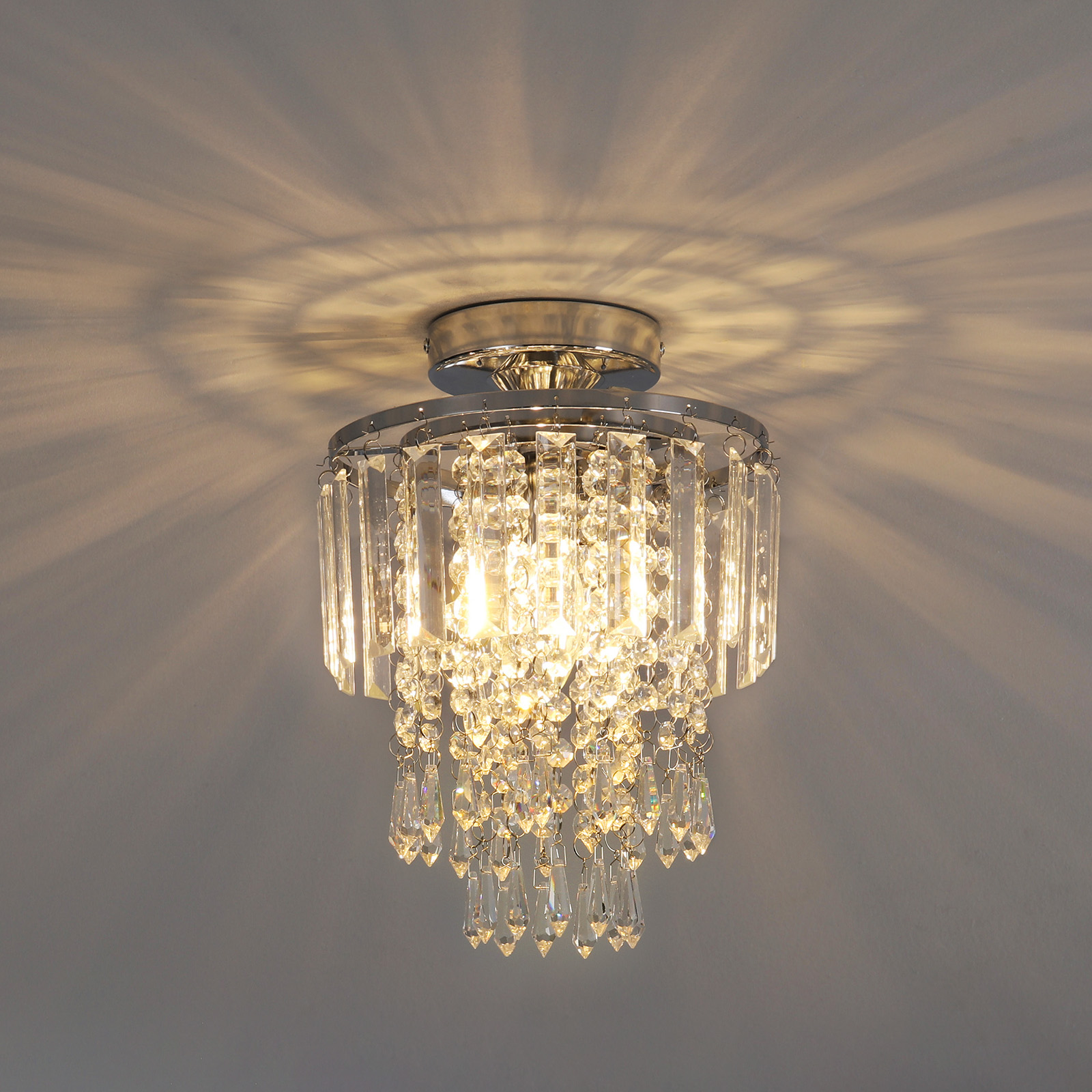 New Crystal-like Bars and Droplets Mount Ceiling Light Non Dimmable