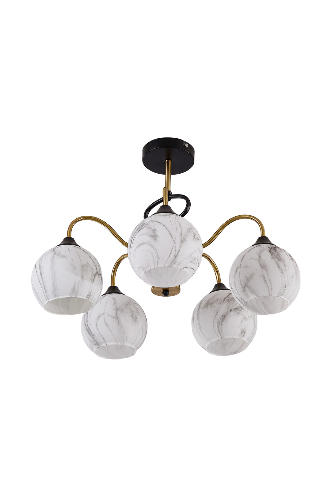 New Vintage 5 Light Semi Flush Ceiling Light