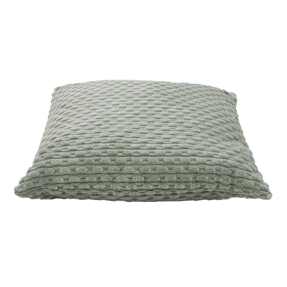 Corduroy Throw Pillow with Pillow Insert Green