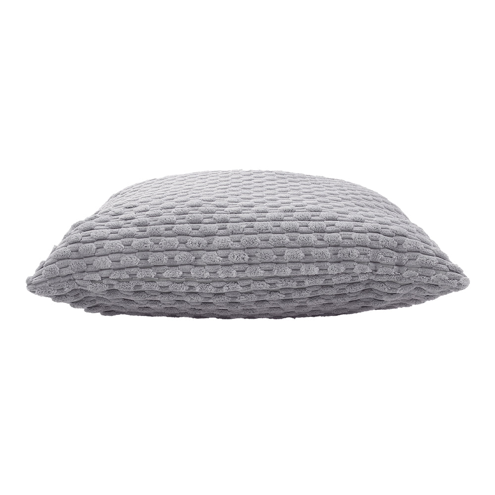 Corduroy Throw Pillow with Pillow Insert Grey