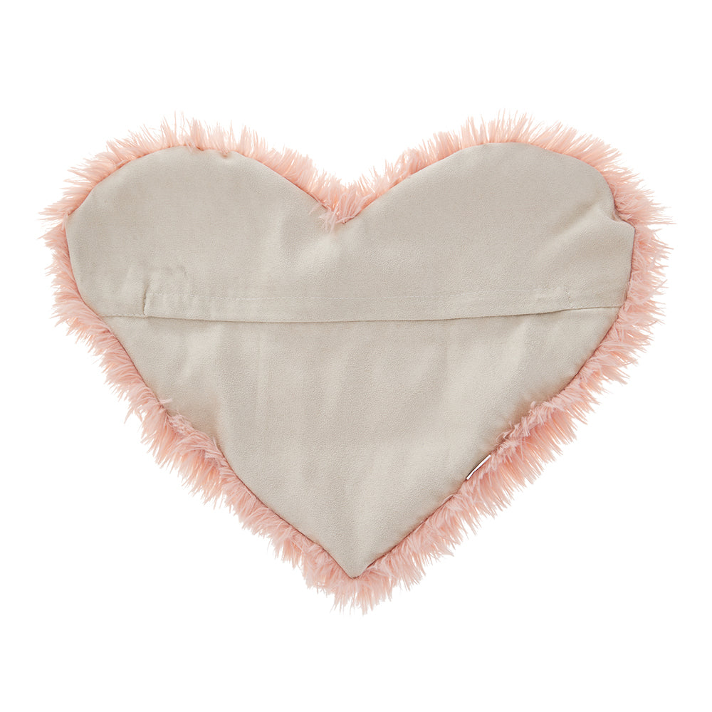 Heart Shaped Long Plush Throw Pillow Cushion Pink