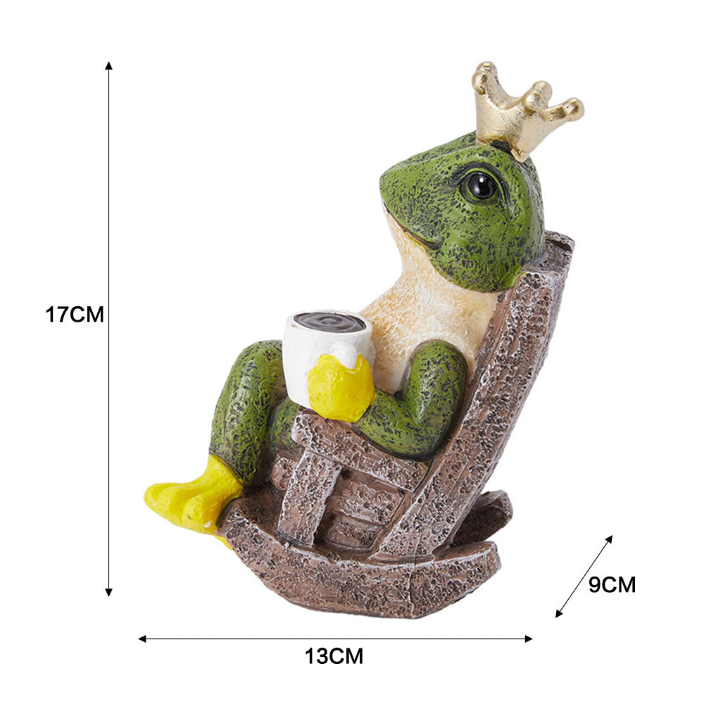 Frog Prince Figurine Resin Tabletop Ornament