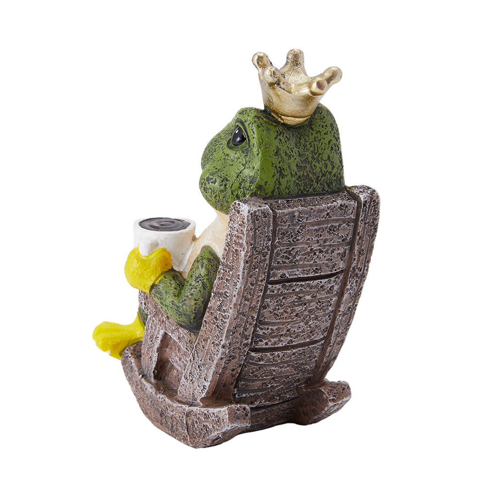 Frog Prince Figurine Resin Tabletop Ornament