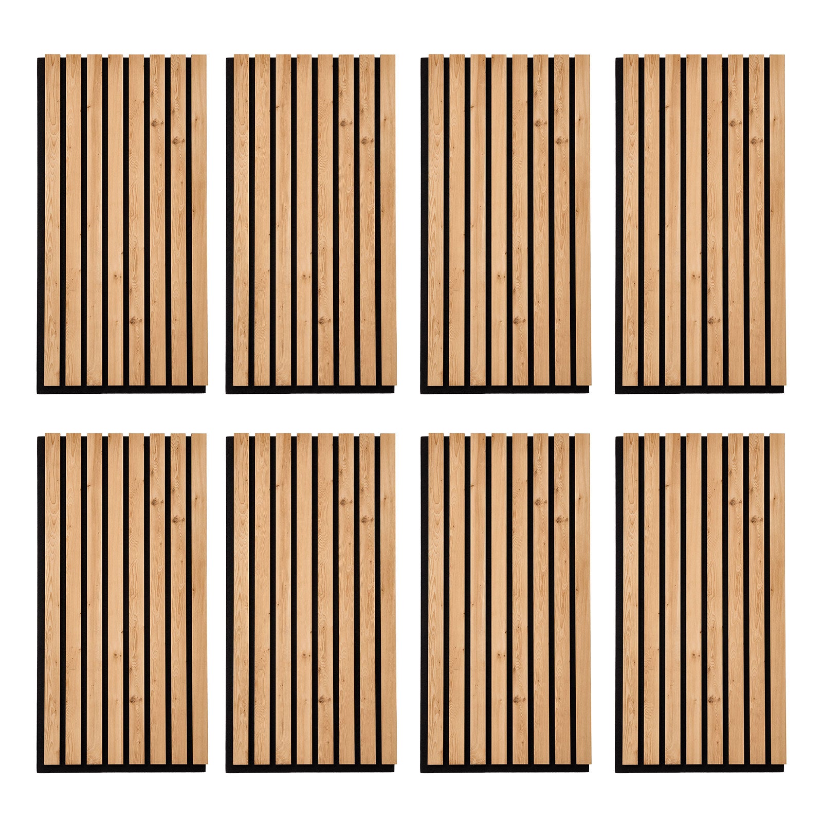 New 8 Pack Acoustic Wood Slat Wall Panels Interior Decor