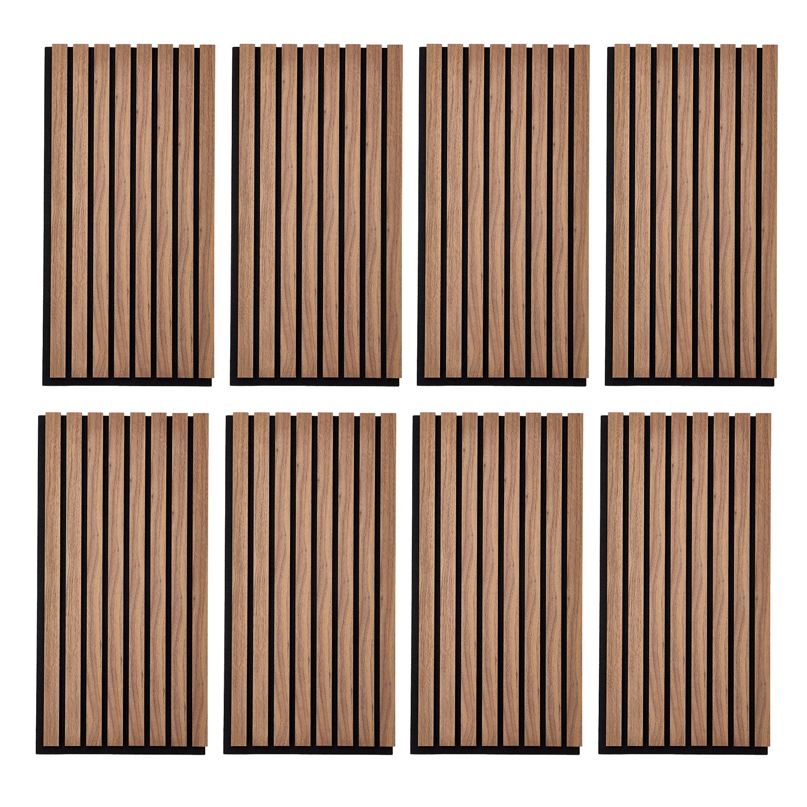 New 8 Pack Acoustic Wood Slat Wall Panels Interior Decor
