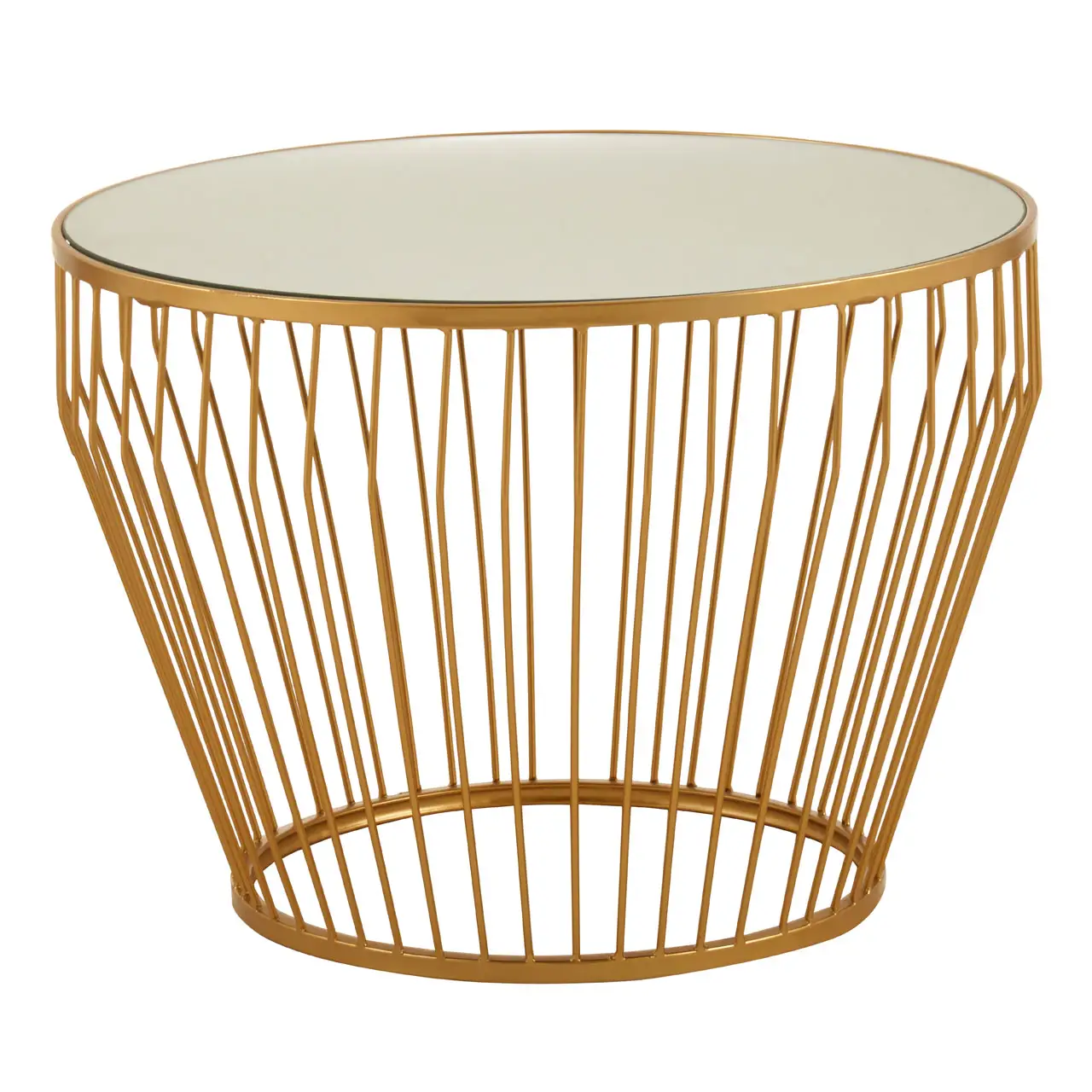 Avantis Gold Finish Tapered Design Side Table