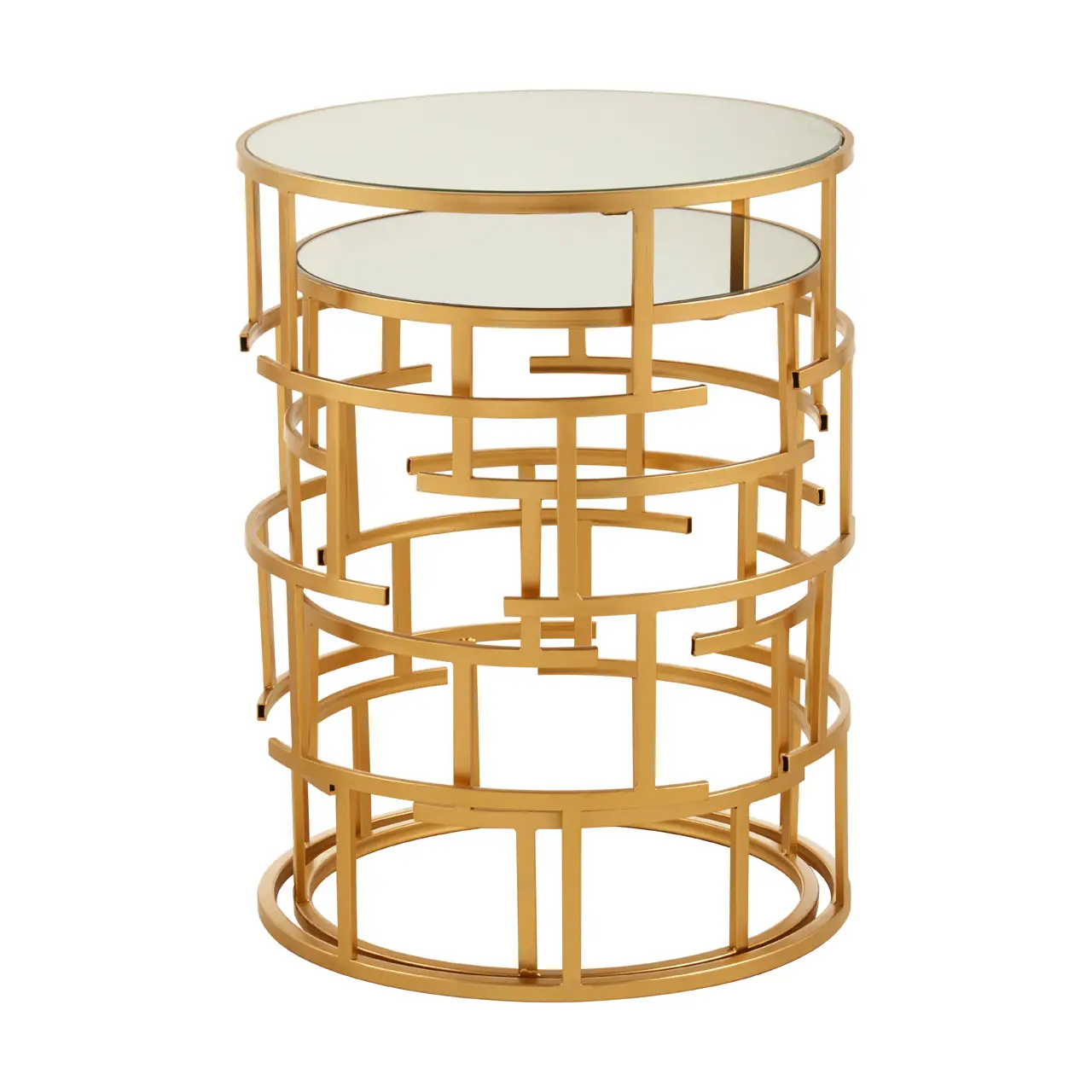 Avantis Set of Two Maze Design Side Tables