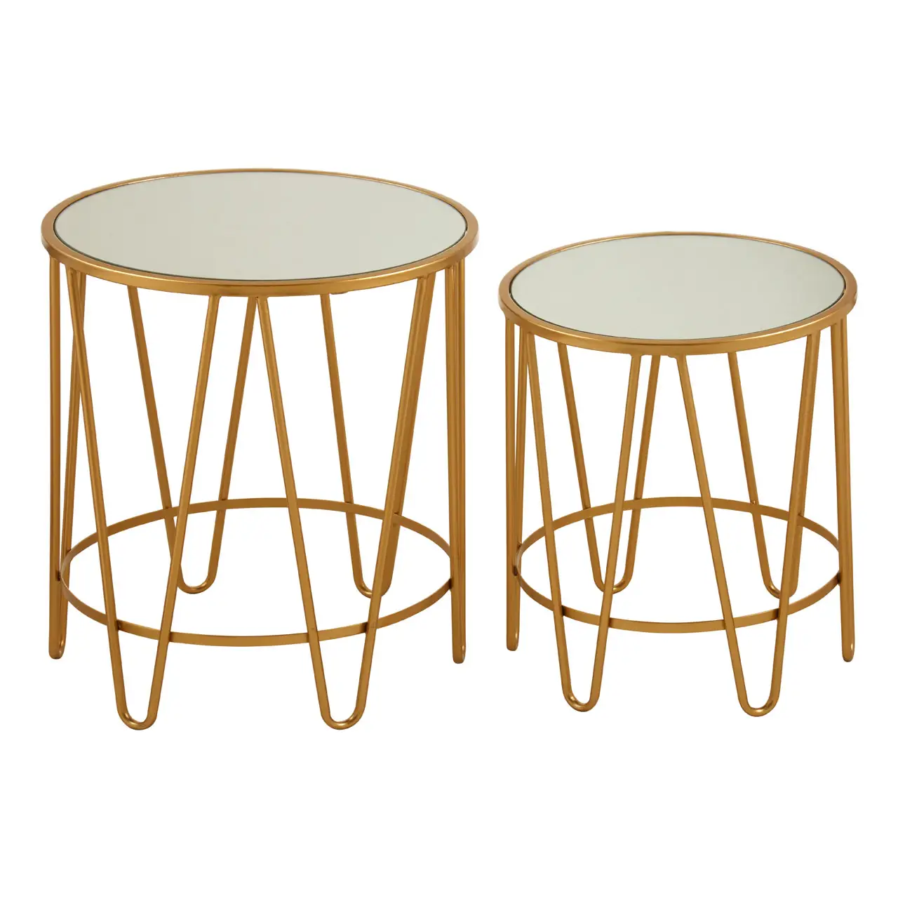 Avantis Set of Two Hairpin Design Side Tables