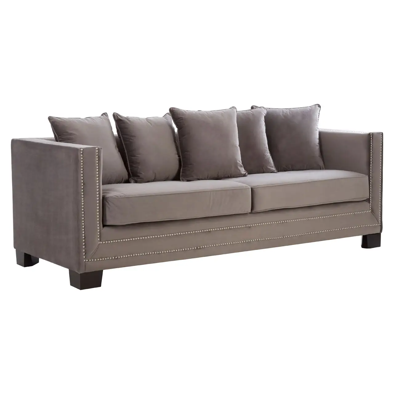 Sofia 3 Seat Viola Grey Sofa