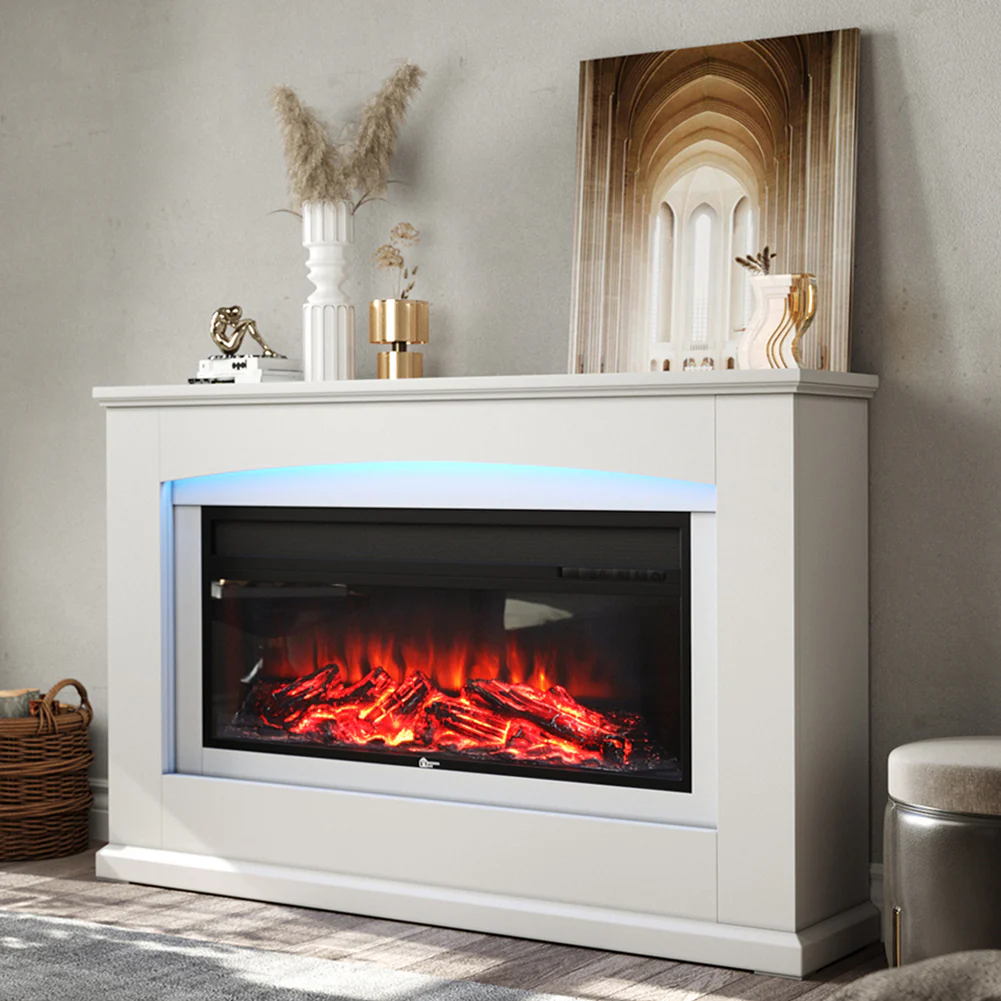 New 34 Inch Electric Fireplace Black