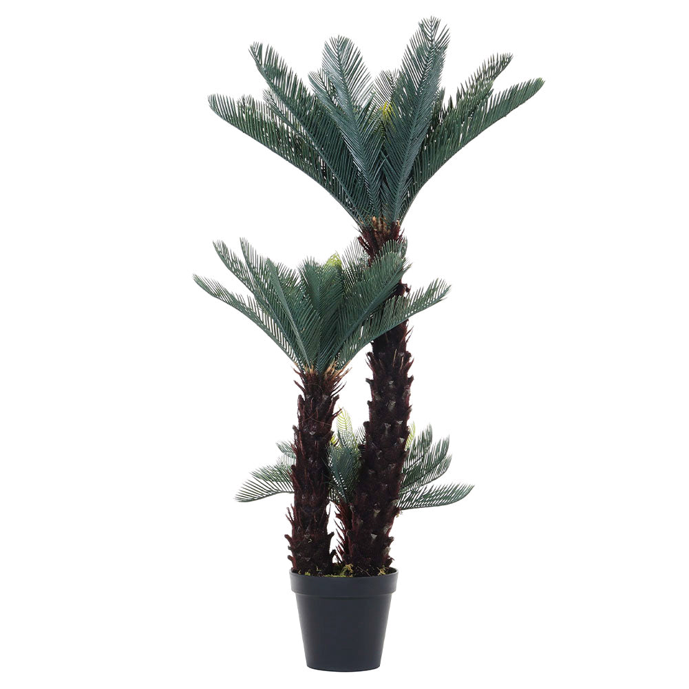 125cm H Artificial Triple Cycas Decorative Plant in Planter