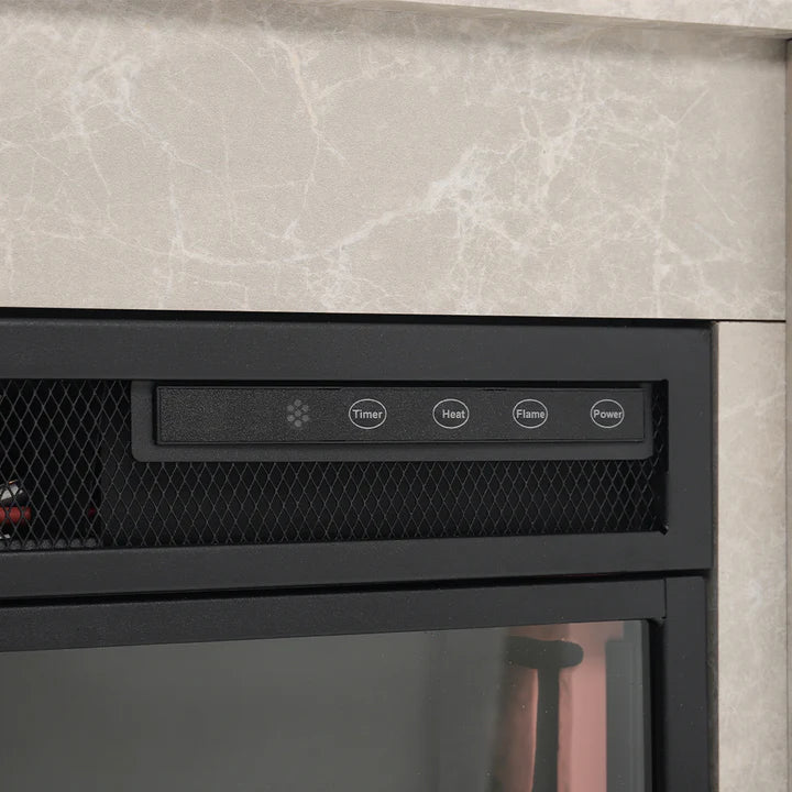 Rustic Electric Fireplace Mantel with Remote Control