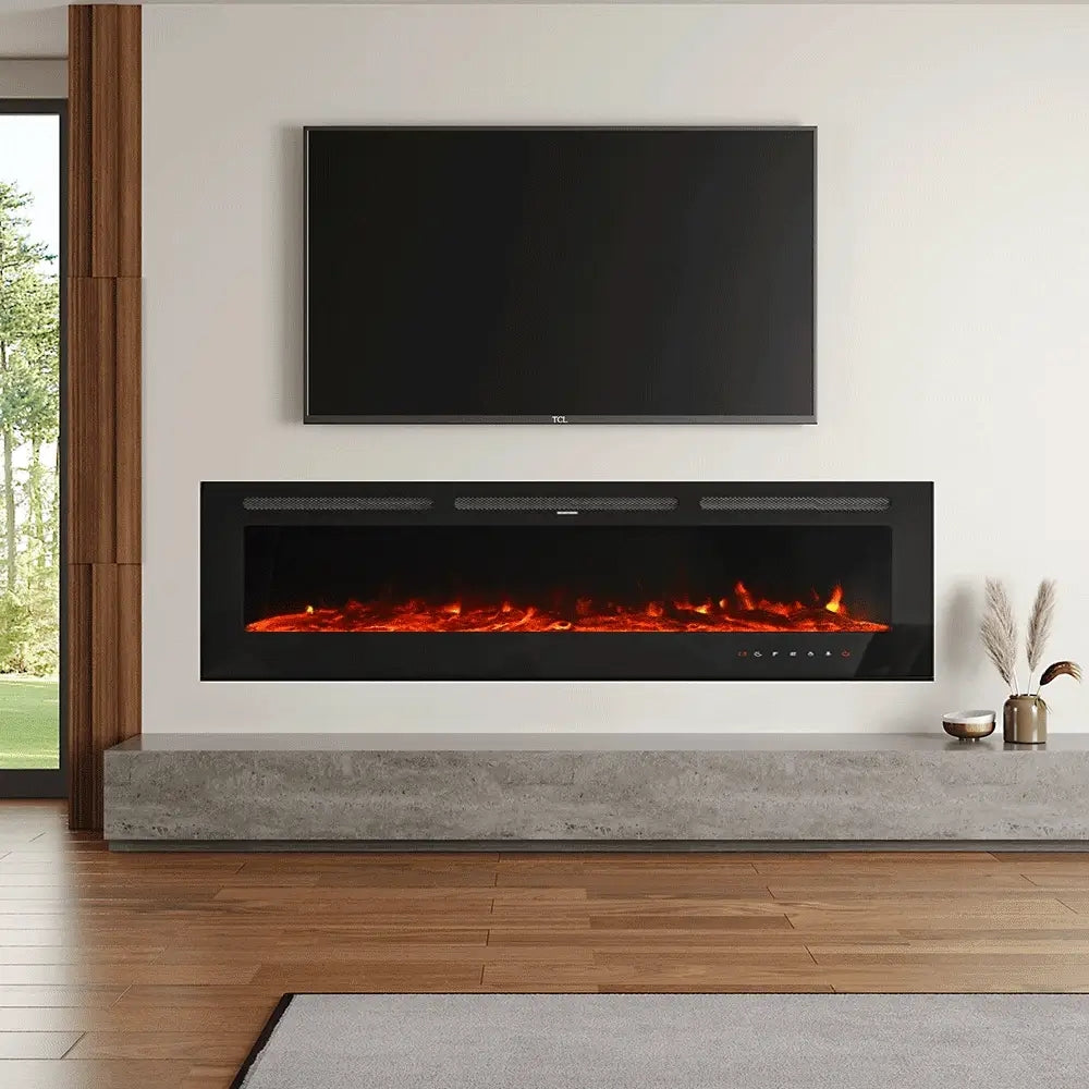 New 40/50/60/70/80 inch Electric Fireplace Adjustable Flame with Remote