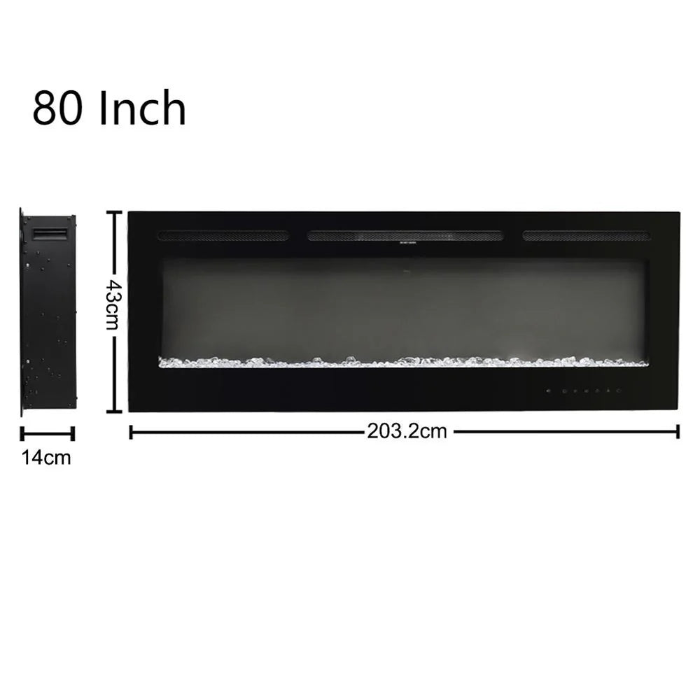 New 40/50/60/70/80 inch Electric Fireplace Adjustable Flame with Remote