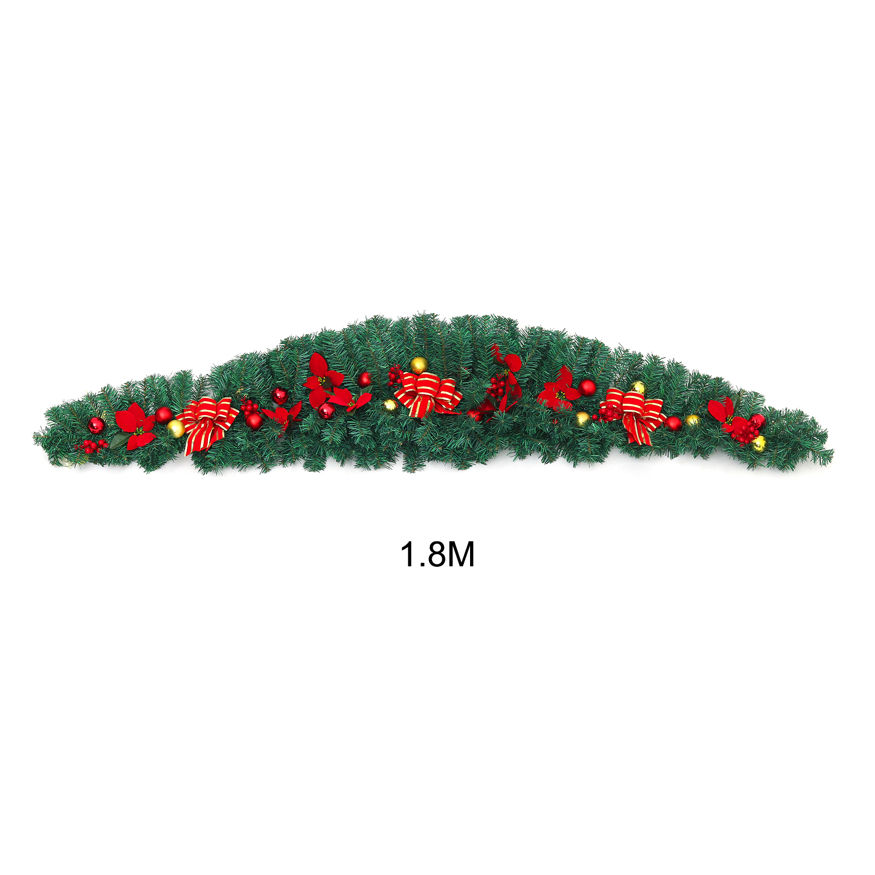 New Artificial Classic Christmas Swag for Front Door Decor 180cm W