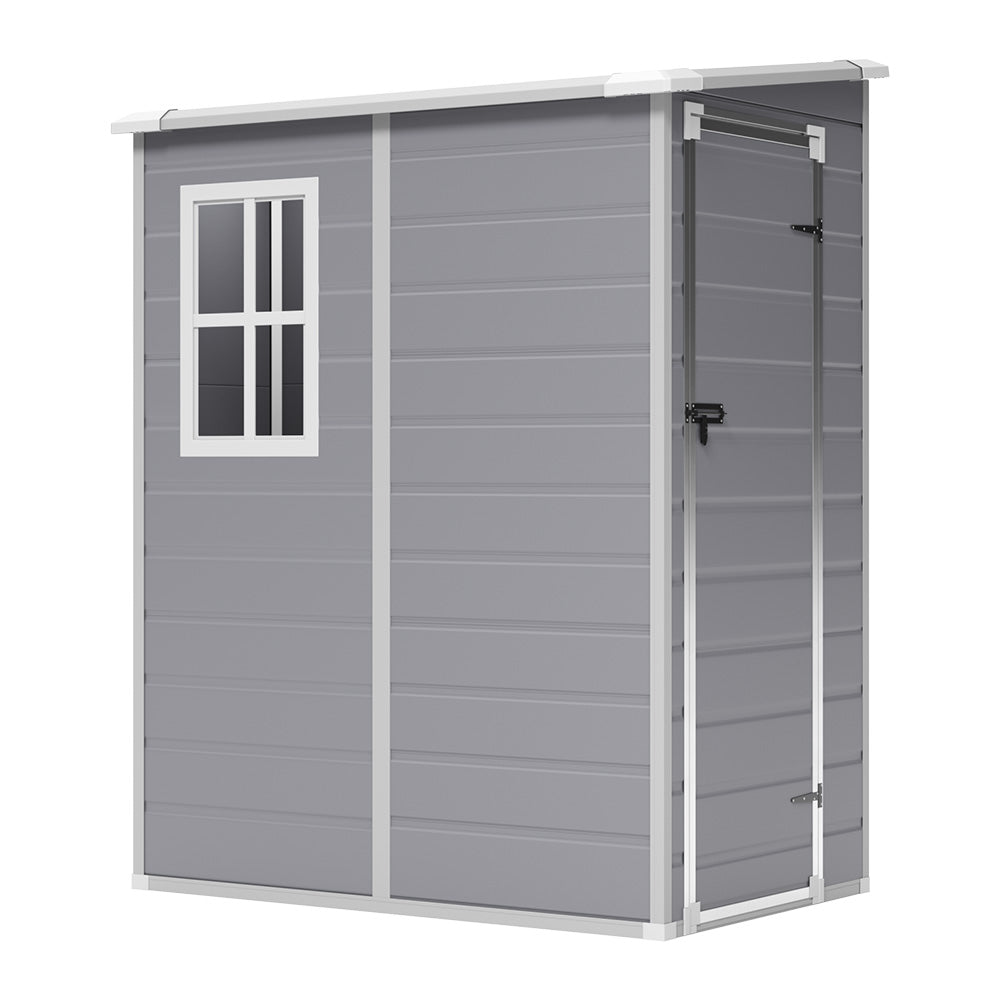 New 5 x 4FT Outdoor Plastic Storage Shed Grey