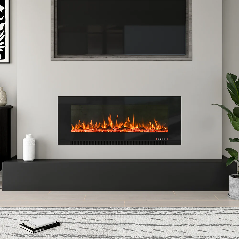 New 50/60/70 inch Deluxe Modern Electric Fireplace Insert with 9 Flame Colours