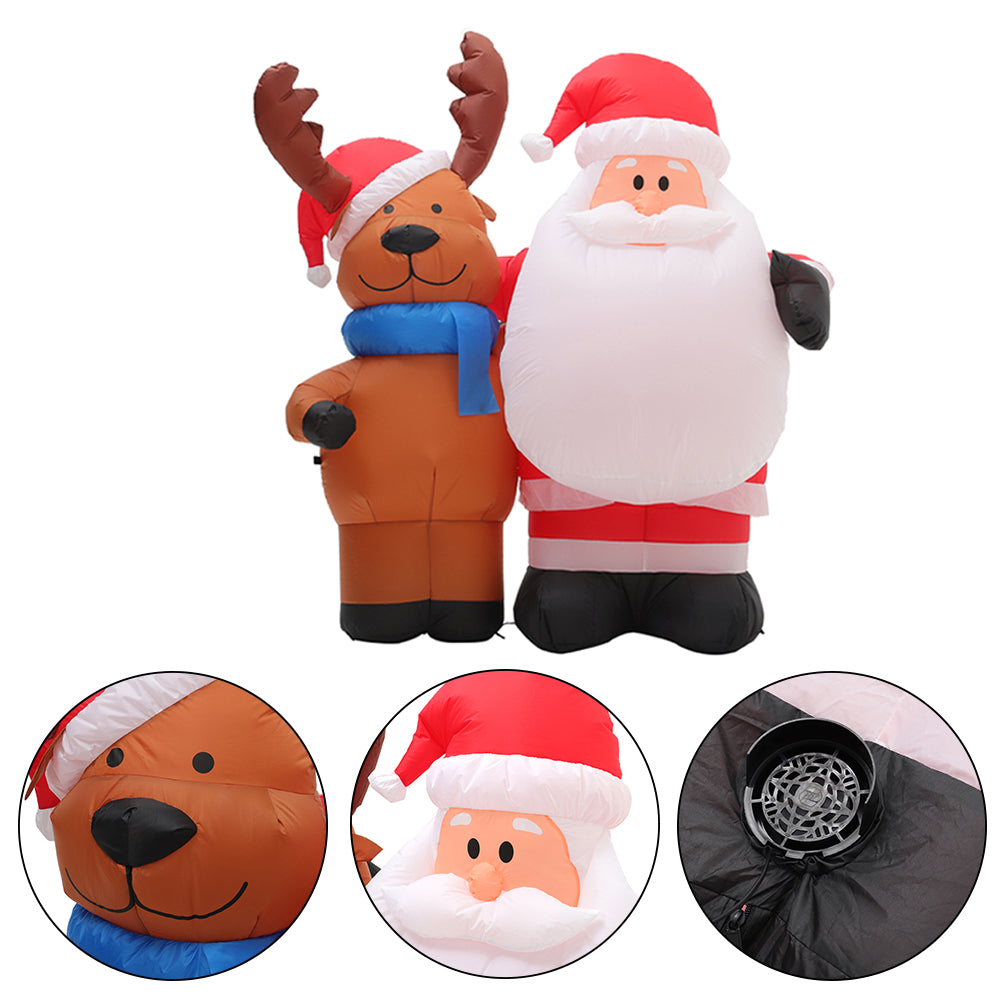 1.5m Inflatable Father Christmas Air Blown with 4 LED Light Outdoor Decor