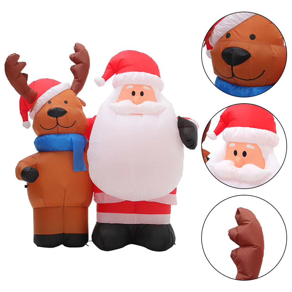 1.5m Inflatable Father Christmas Air Blown with 4 LED Light Outdoor Decor