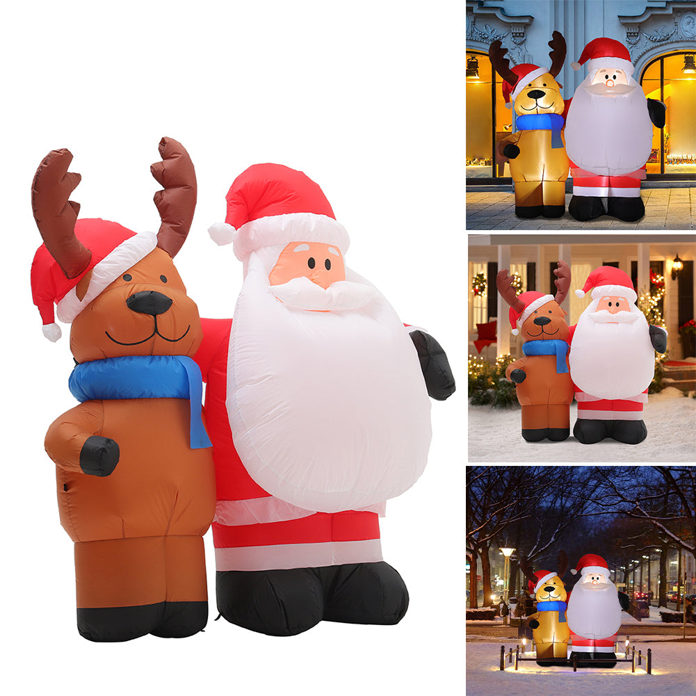 1.5m Inflatable Father Christmas Air Blown with 4 LED Light Outdoor Decor