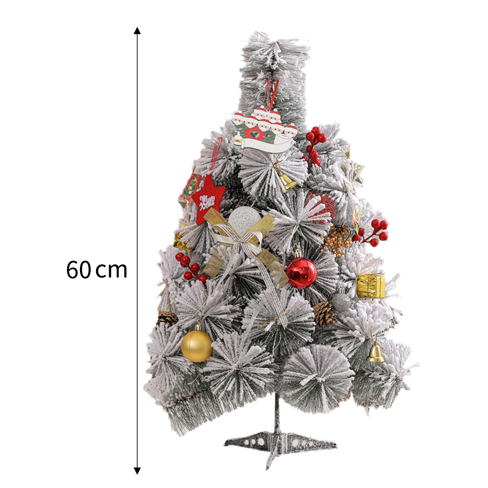 New Mini DIY Christmas Tree With LED Light Tabletop Ornament