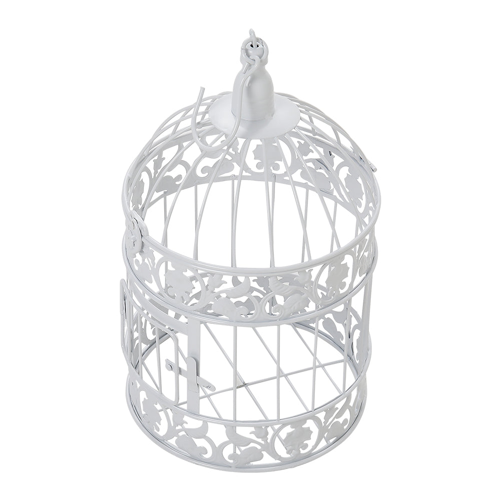 Vintage Hanging Decorative Bird Cage 35cm White